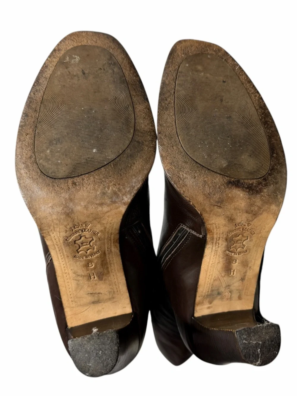 J. Crew Women’s Dark Brown Leather Knee-High Heeled Boots - Size 8 - Picture 11 of 14